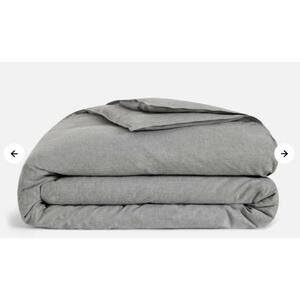 Brooklinen Heathered Cashmere Duvet Cover - Full/Queen, Charcoal